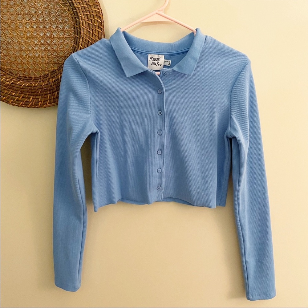 Princess Polly Blue Downtown Top - Picture 7 of 9